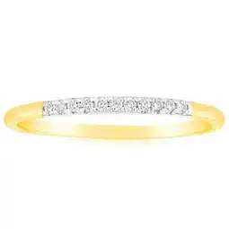 Shiels Luminesce Lab Grown 1/10 Carat Diamond Eternity Ring in 9ct Yellow Gold offer