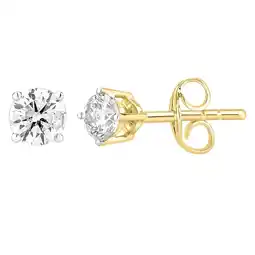 Shiels 9ct Yellow Gold 1/4 Carat Diamond Stud Earrings offer