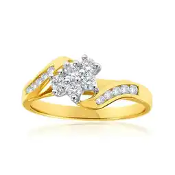 Shiels 9ct Yellow Gold Diamond Enticing Ring offer