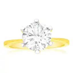 Shiels Luminesce Lab Grown 3 Carat Certified Engagement Ring in 18ct Yellow Gold offer