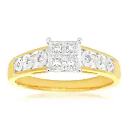 Shiels 9ct Yellow Gold Diamond Elegant Ring offer