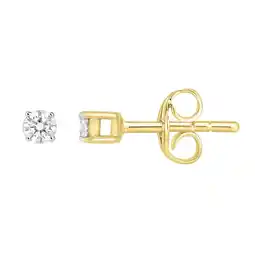 Shiels 9ct Yellow Gold 1/10 Carat Diamond Stud Earrings offer