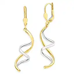 Shiels 9ct Yellow Gold & White Gold Drop Earrings offer