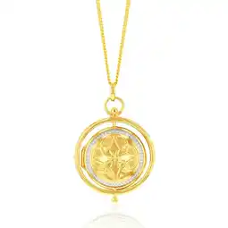 Shiels 9ct Two Tone Gold Spinner Locket Pendant offer