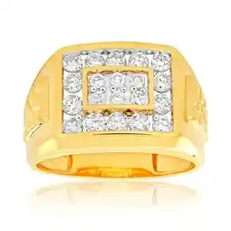 Shiels 9ct Yellow Gold 1 Carat Diamond Ring Set With 20 Brilliant Cut Diamonds offer