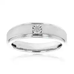 Shiels 1 Diamond Gents Ring in Sterling Silver offer