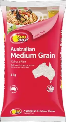 IGA SunRice Medium Grain White Rice or Brown Rice 5kg offer