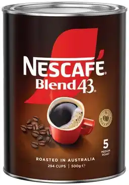 IGA Nescafé Blend 43 Coffee 500g or Gold Original 400g Selected Varieties offer
