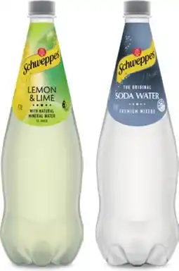 IGA Schweppes Natural Mineral Water, Mixers or Soft Drink 1.1 Litre Selected Varieties offer