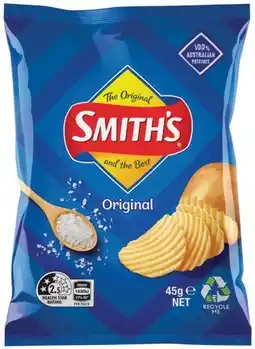 IGA Smith’s Chips 45g Selected Varieties offer