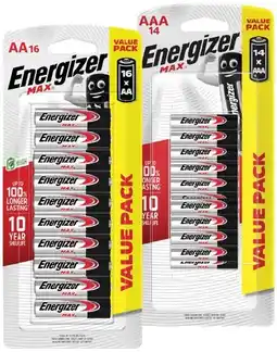 IGA Energizer Max AA 16 Pack or AAA 14 Pack Batteries offer