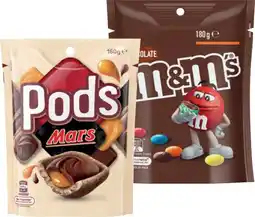 IGA M&M’s 130‑180g, Pods 160g or Maltesers 120‑140g Share Pack Selected Varieties offer