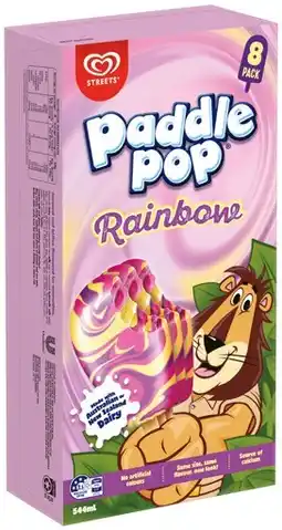 IGA Streets Paddle Pop 8 Pack Selected Varieties offer