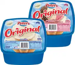 IGA Peters Original Ice Cream 4 Litre Selected Varieties offer