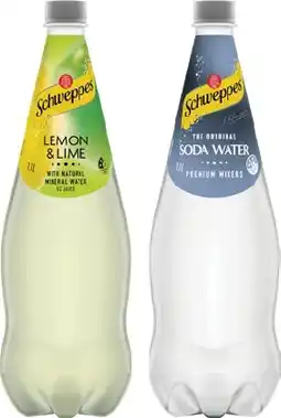 IGA Schweppes Mixers, Natural Mineral Water or Soft Drink 1.1 Litre Selected Varieties offer