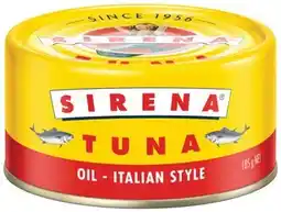 IGA Sirena Tuna 185g Selected Varieties offer