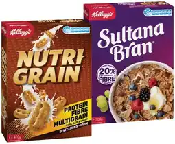 IGA Kellogg’s Cereals Nutri‑Grain 470g, Sultana Bran 700g or Special K Original 500g offer