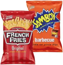 IGA French Fries 175g or Samboy Potato Chips 150‑175g Selected Varieties offer