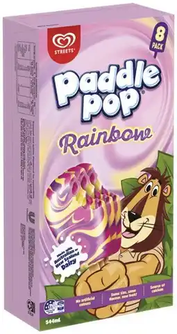 IGA Streets Paddle Pop 8 Pack Selected Varieties offer