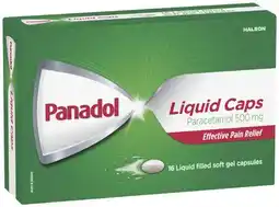 IGA Panadol Paracetamol Liquid Caps 16 Pack offer
