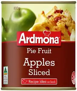 IGA Ardmona Pie Fruit Apple Sliced 800g offer