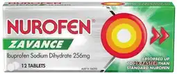 IGA Nurofen Zavance Ibuprofen Caplets or Tablets 12 Pack offer