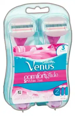 IGA Gillette Venus Comfort Glide White Tea Disposable Razors 2 Pack offer