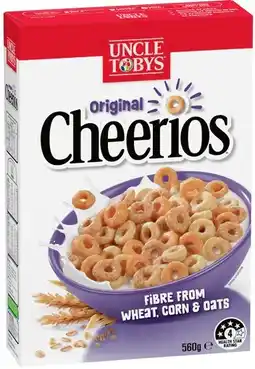 IGA Uncle Tobys Cheerios 520-560g Selected Varieties offer