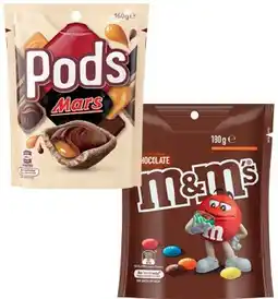 IGA M&M’s 130-180g, Pods 160g or Maltesers 120-140g Share Pack Selected Varieties offer