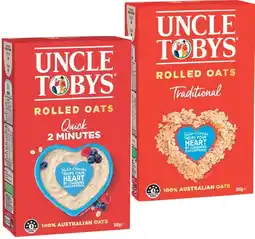 IGA Uncle Tobys Traditional or Quick Rolled Oats 500g offer