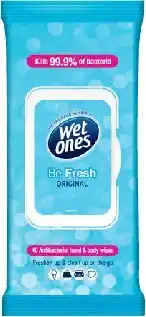 IGA Wet Ones Be Gentle Antibacterial Wipes 40 Pack Selected Varieties offer