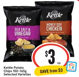 IGA Kettle Potato Chips Selected Varieties offer