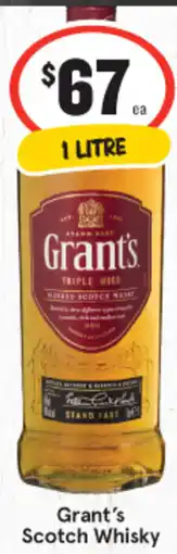 IGA Grant's Scotch Whisky offer