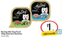 IGA My Dog Wet Dog Food Selected Varieties offer