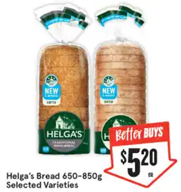 IGA Helga's Bread Selected Varieties offer