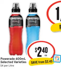 IGA Powerade Selected Varieties offer