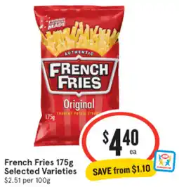 IGA French Fries Selected Varieties offer