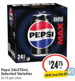 IGA Pepsi Selected Varieties offer