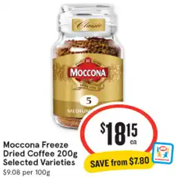 IGA Moccona Freeze Dried Coffee Selected Varieties offer