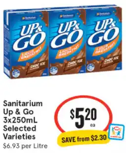 IGA Sanitarium Up & Go Selected Varieties offer
