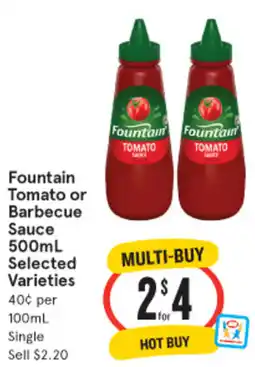 IGA Fountain Tomato or Barbecue Sauce Selected Varieties offer