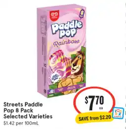 IGA Streets Paddle Pop Selected Varieties offer