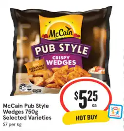 IGA McCain Pub Style Wedges Selected Varieties offer