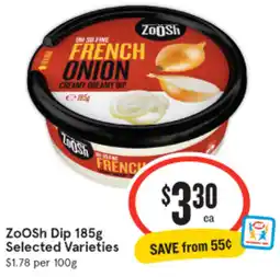 IGA ZooSh Dip Selected Varieties offer