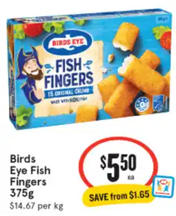 IGA Birds Eye Fish Fingers offer