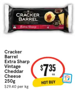IGA Cracker Barrel Extra Sharp Vintage Cheddar Cheese offer