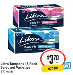 IGA Libra Tampons Selected Varieties offer