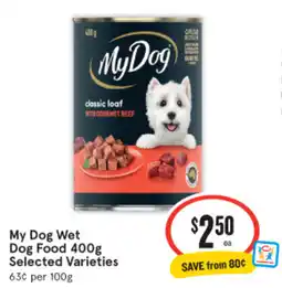 IGA My Dog Wet Dog Food Selected Varieties offer