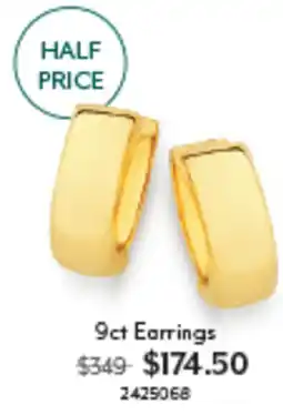 Angus & Coote 9ct Earrings offer