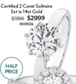 Angus & Coote Certified 2 Carat Solitaire offer